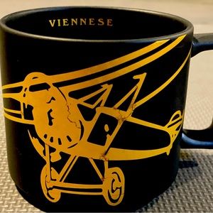 Starbucks Black Matte Airplane Viennese Coffee Mug
